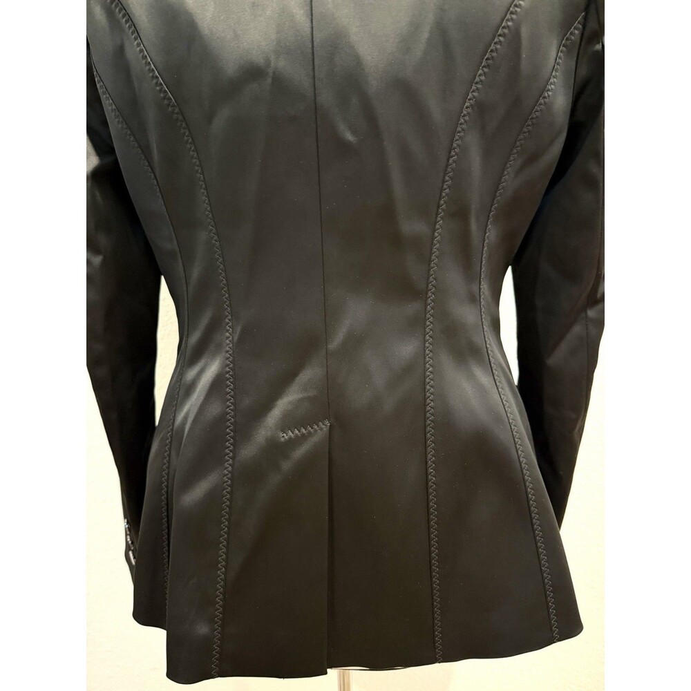 Marciano Women Black Noir Tuxedo Blazer NWT Size 10 Shawl Lapel Flare Back $278 - Picture 11 of 16